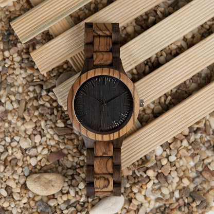 Montre à quartz Inter-Wood pour homme - LUXARAH