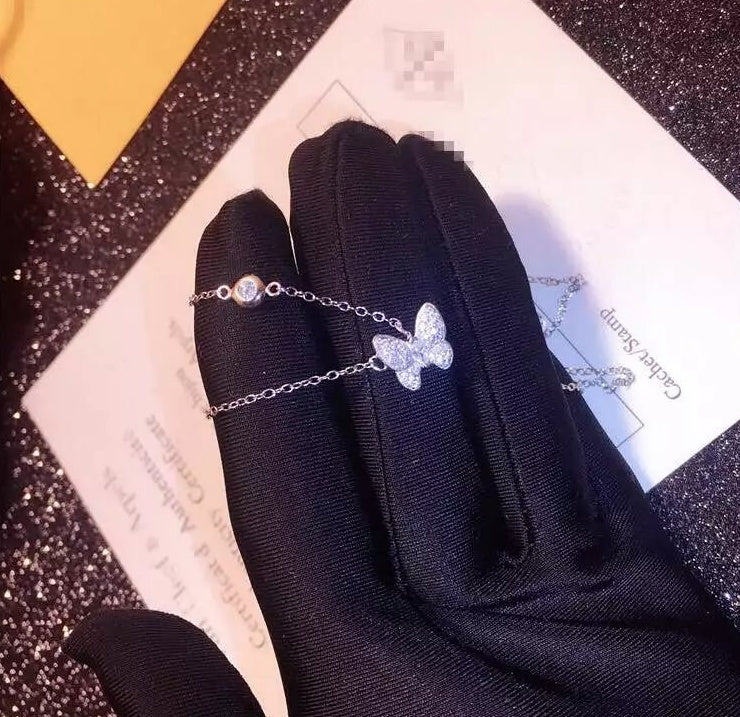 Colliers longs papillons en argent sterling 925