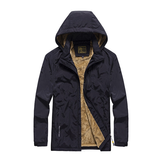Veste homme plus polaire épaisse décontractée, manteau jeunesse