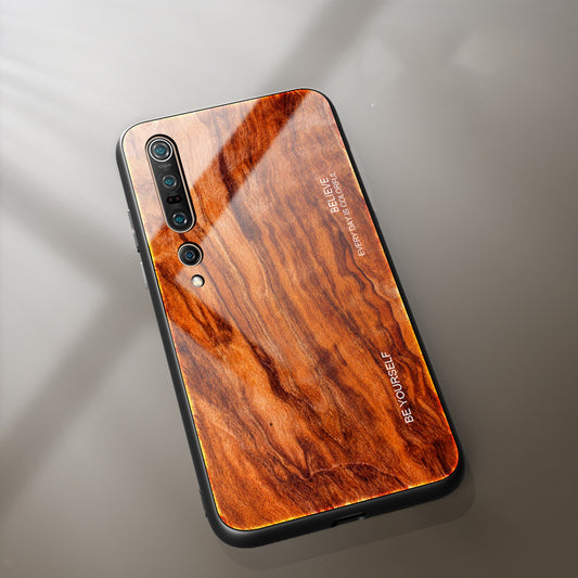 Étui de téléphone en verre grain de bois