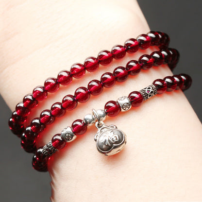 Natural garnet bracelet - LUXARAH
