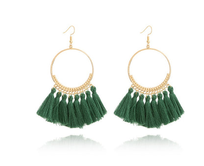 Boucles d'oreilles pendantes à grosses gouttes rondes