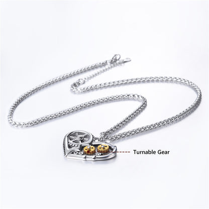 Colliers avec pendentif en forme de cœur en acier inoxydable noir de qualité