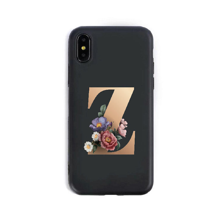 Coques de téléphone en silicone avec lettres de l'alphabet anglais