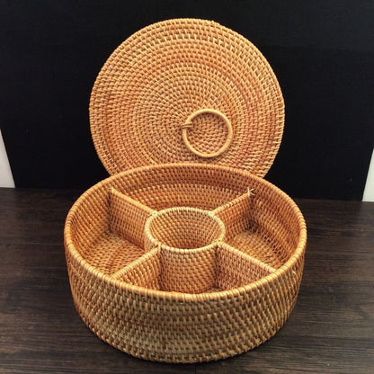 Panier de rangement à fruits en rotin tressé d'automne - LUXARAH