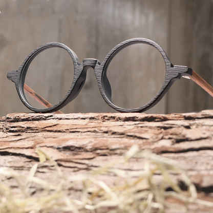 Monture de lunettes en bois avec plaque, style rétro, nouvelle collection
