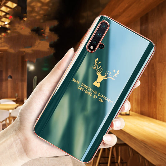 Coque de téléphone portable en forme d'élan avec colle souple par galvanoplastie