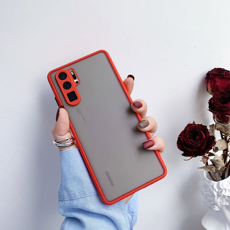 Coque de protection transparente en silicone givré ultra-mince et résistante aux chutes