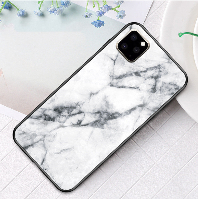Coque de téléphone en verre marbré