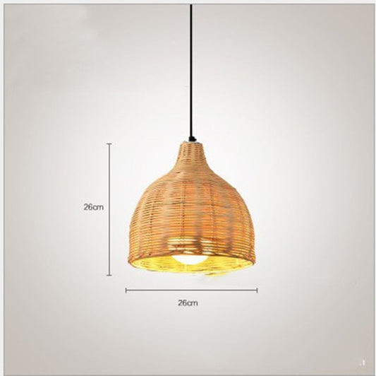 Abat-jour en rotin, Lustre japonais en rotin et bambou - LUXARAH