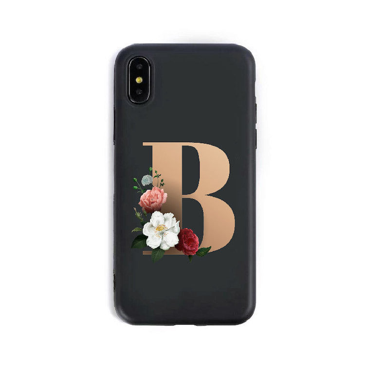 Coques de téléphone en silicone avec lettres de l'alphabet anglais