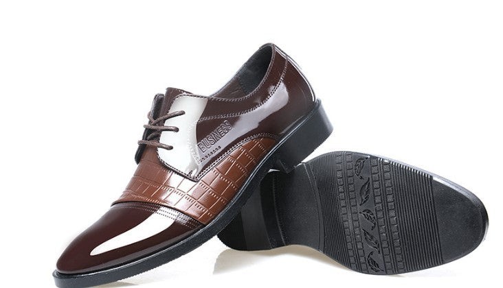 Modèle automne hommes, pointus, affaires, chaussures habillées, chaussures en cuir - LUXARAH