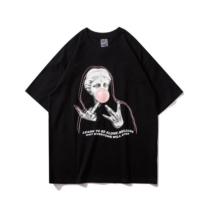 T-shirt original hip-hop ample et surdimensionné pour couple - LUXARAH