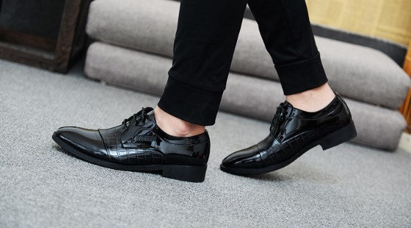 Modèle automne hommes, pointus, affaires, chaussures habillées, chaussures en cuir - LUXARAH
