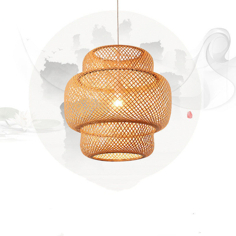 Lustre en bambou tissé nordique B&B Inn Art - LUXARAH