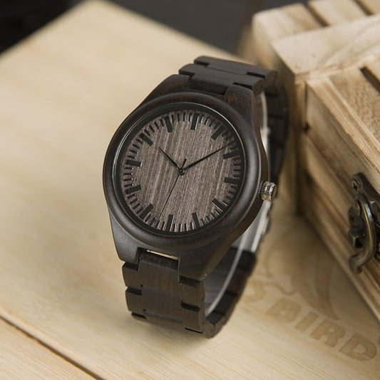 Montre en bois, montre en bambou montée à la main