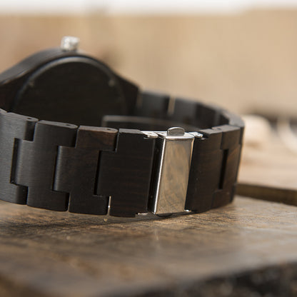 Montre en bois, montre en bambou montée à la main