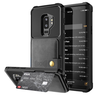 Étui portefeuille en cuir PU de luxe compatible avec Apple pour Samsung Galaxy S10 S9 Plus pour iPhone 6 6s 7 8 Plus X XS XR XX MAX