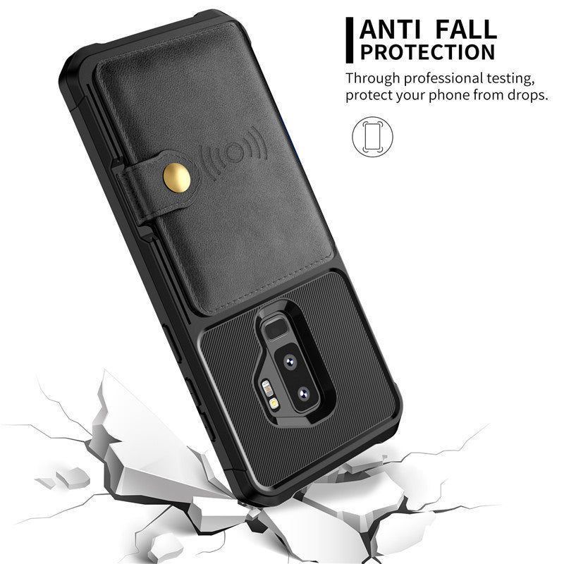 Étui portefeuille en cuir PU de luxe compatible avec Apple pour Samsung Galaxy S10 S9 Plus pour iPhone 6 6s 7 8 Plus X XS XR XX MAX