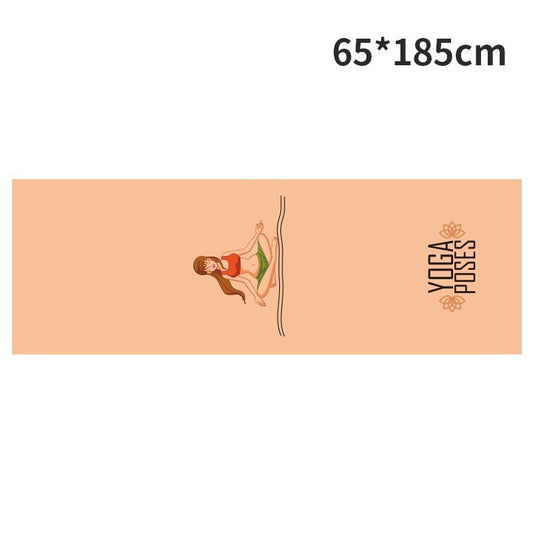 Serviette de yoga imprimée, serviette de yoga portable, serviette de yoga antidérapante et respectueuse de l'environnement - LUXARAH