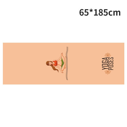 Serviette de yoga imprimée, serviette de yoga portable, serviette de yoga antidérapante et respectueuse de l'environnement - LUXARAH