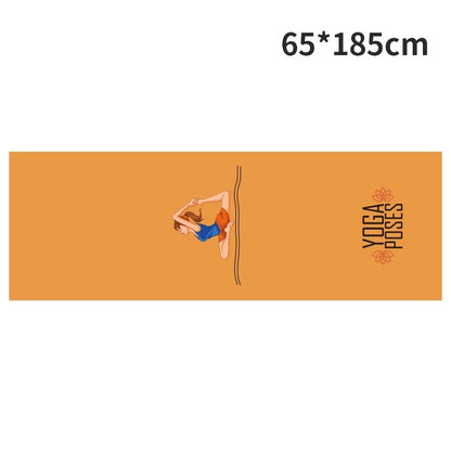 Serviette de yoga imprimée, serviette de yoga portable, serviette de yoga antidérapante et respectueuse de l'environnement - LUXARAH