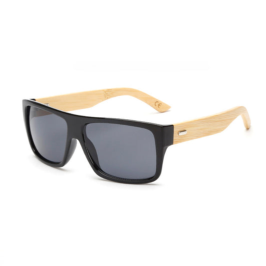Lunettes de soleil rétro en bois et bambou pour hommes et femmes