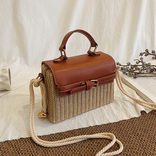 Sacs à main Fashion Box en rotin pour femmes - LUXARAH