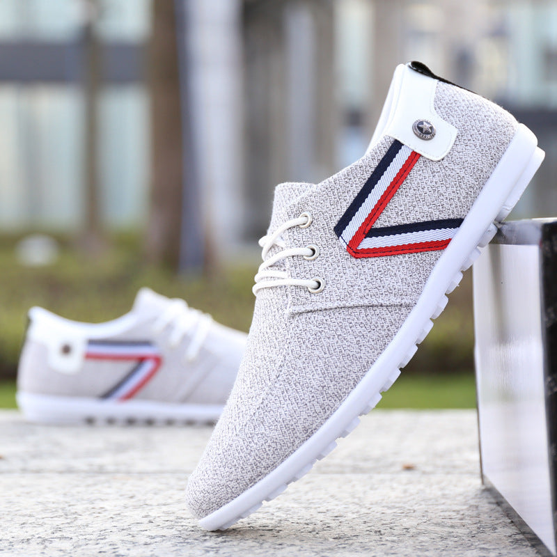 Chaussures en toile à semelle souple pour homme, chaussures de sport et de loisirs en tissu - LUXARAH