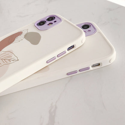 Compatible avec, Compatible avec, Coque de téléphone à motif de feuille vintage et fleur, coque arrière souple antichoc