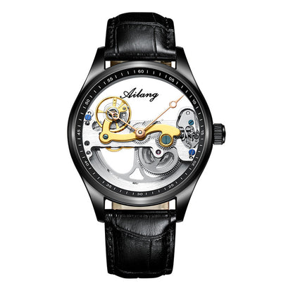 Montre mécanique automatique pour homme, montre creuse créative, bracelet en silicone - LUXARAH