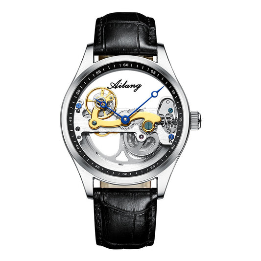 Montre mécanique automatique pour homme, montre creuse créative, bracelet en silicone - LUXARAH
