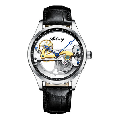Montre mécanique automatique pour homme, montre creuse créative, bracelet en silicone - LUXARAH