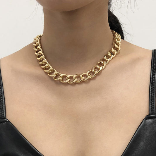 Collier ras du cou épais et torsadé pour femme, bijou de fête, couleur or et argent