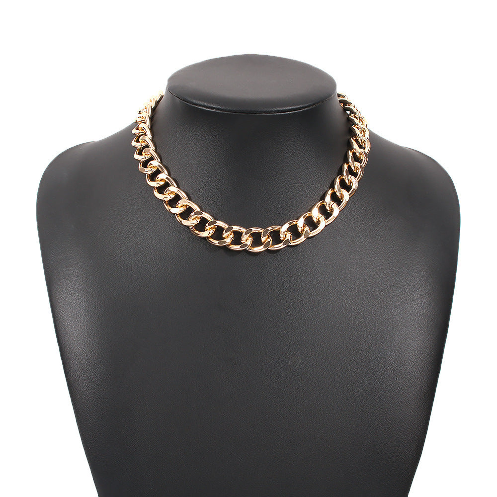 Collier ras du cou épais et torsadé pour femme, bijou de fête, couleur or et argent