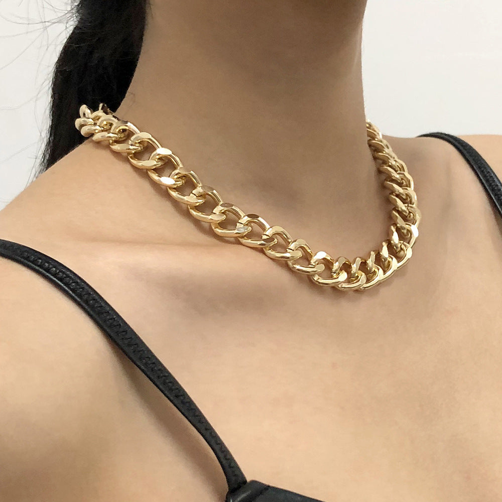 Collier ras du cou épais et torsadé pour femme, bijou de fête, couleur or et argent