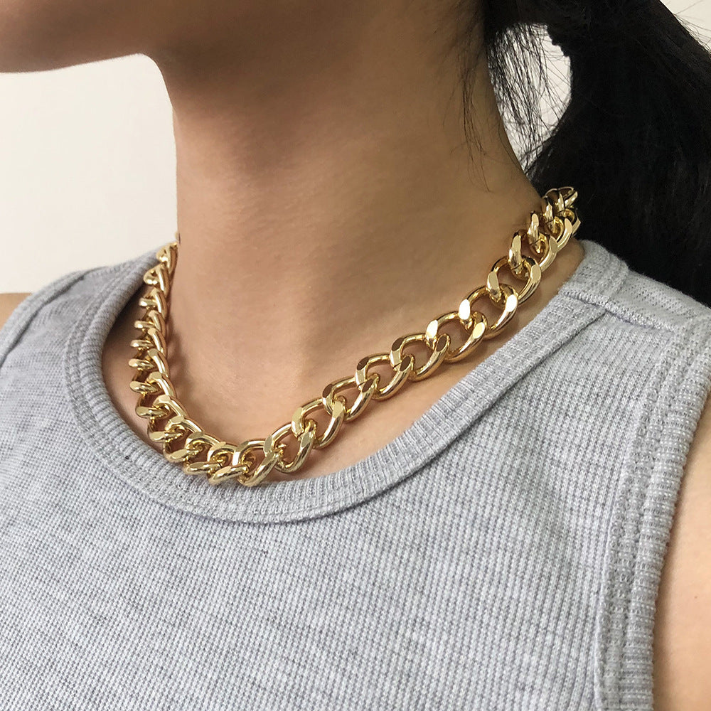 Collier ras du cou épais et torsadé pour femme, bijou de fête, couleur or et argent