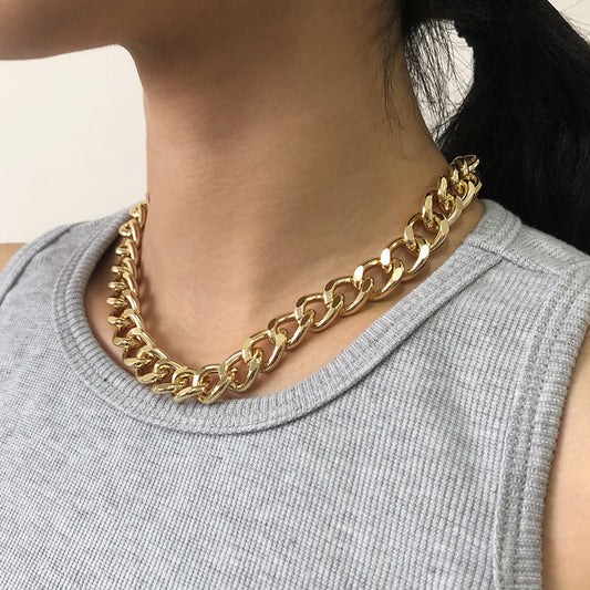 Collier ras du cou épais et torsadé pour femme, bijou de fête, couleur or et argent - LUXARAH