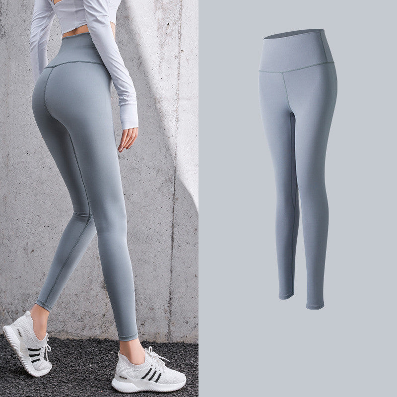 Pantalon de fitness skinny taille haute pêche - LUXARAH