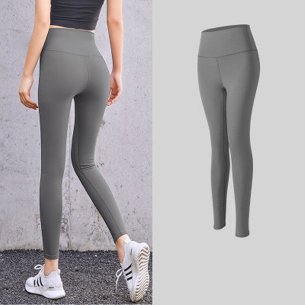 Pantalon de fitness skinny taille haute pêche - LUXARAH