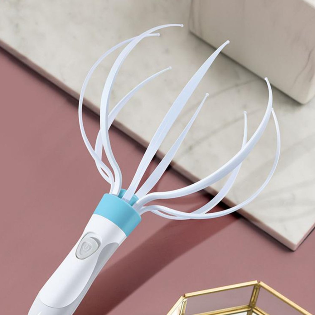Masseur de tête, massage du cuir chevelu par vibrations, masseur électrique à huit griffes pour la maison, masseur de tête, soins du corps - LUXARAH