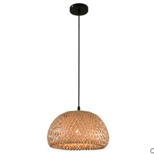 Lustre en bambou, tissé de style américain pour restaurant, lampes d'Asie du Sud-Est - LUXARAH