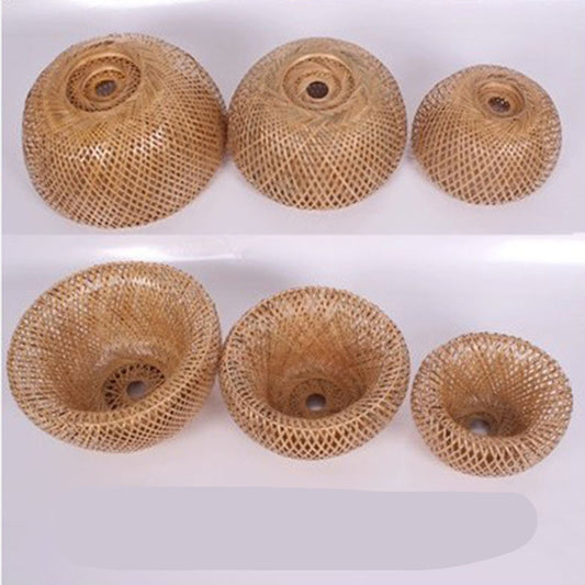 Lustre en bambou, tissé de style américain pour restaurant, lampes d'Asie du Sud-Est - LUXARAH