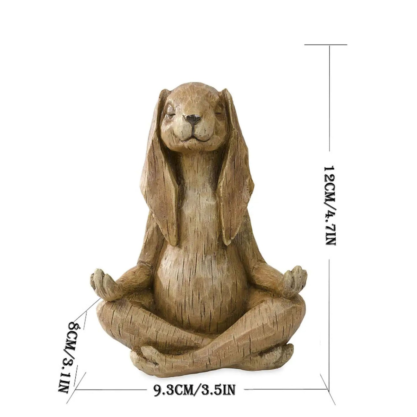 Statue de Bouddha en résine représentant un lapin, style Art déco, idéal pour un espace de yoga