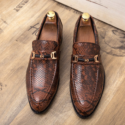 Chaussures pour hommes, en cuir pour coiffeurs rouges, chaussures de mariage - LUXARAH