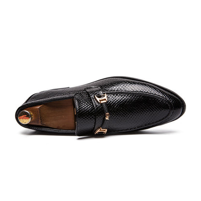 Chaussures pour hommes, en cuir pour coiffeurs rouges, chaussures de mariage - LUXARAH