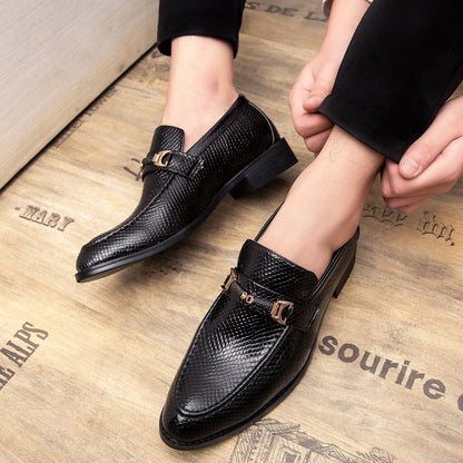Chaussures pour hommes, en cuir pour coiffeurs rouges, chaussures de mariage - LUXARAH