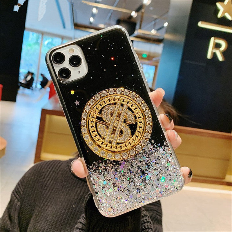 Coque de téléphone 3D Diamond Dollar Turnplate de luxe