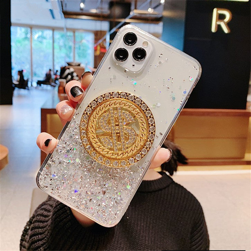 Coque de téléphone 3D Diamond Dollar Turnplate de luxe
