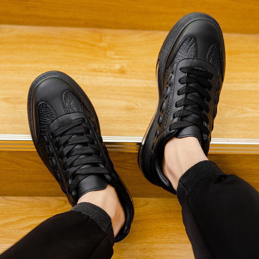 Chaussures tendance en cuir pour hommes, baskets décontractées - LUXARAH
